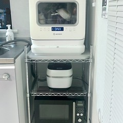 食洗機(MOOSOO)とラックのセットの画像