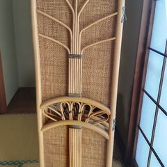 籐の衝立　ラタンスクリーン　の画像