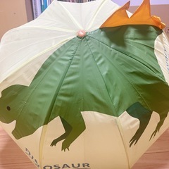 傘 カッパ ベビー 恐竜 グリーン 緑 レイングッズの画像