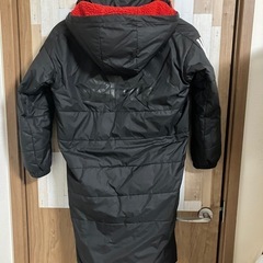 Adidas 暖かフードジャケット【黒×赤リバー】size・130の画像