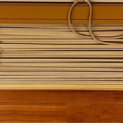 タチカワブラインド 立川ブラインド 木製ブラインド ウッドブラインド ブラウン系 遮光 2点セットの画像