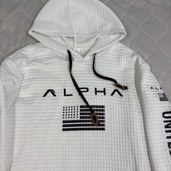 【美品】アルファ　パーカー　ALPHA 白の画像