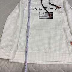 【美品】アルファ　パーカー　ALPHA 白の画像