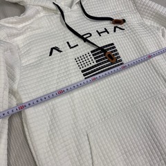 【美品】アルファ　パーカー　ALPHA 白の画像
