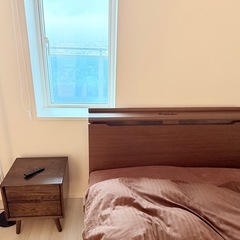 収納付きセミダブルベッド＋マニフレックスマット＋おまけの画像