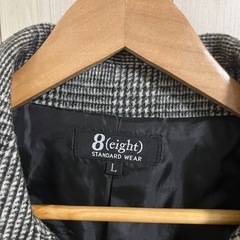 8(eight) グレンチェック ピーコート Lサイズの画像