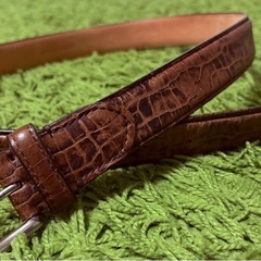 【美品】本革ブラウンベルト✨上質な艶と大人の存在感🤎まだまだ使える綺麗なお品の画像