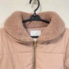 dazzlin 襟ボア中綿ブルゾンコート　ピンク の画像