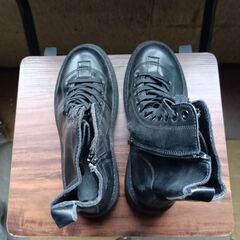 新品 25cm レディース ブーツ ブラック 厚底 シューズ ショートブーツ 識別番号:【B092-Z】の画像