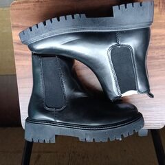 新品 23cm レディース ブーツ ブラック 厚底 シューズ ショートブーツ 識別番号:【B093-Z】の画像