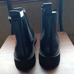 新品 23cm レディース ブーツ ブラック 厚底 シューズ ショートブーツ 識別番号:【B093-Z】の画像