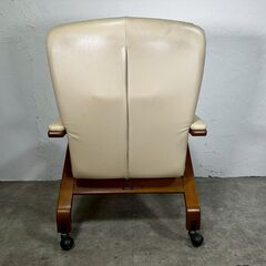 『FUJIFURNTURE』富士ファニチア リクライニングチェア ダイニングチェア 食卓チェア リビングチェア キャスター付き チェア 椅子 イス 2脚 RWcha114の画像