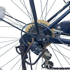 ◇L'EAF V-TYPE II ママチャリ 自転車 ブルー ギア6段階 ギア変更不可27インチ  防犯登録解除済みの画像