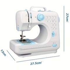 新品未使用　実用　コンパクト　ミシン　ブルーカラーの画像