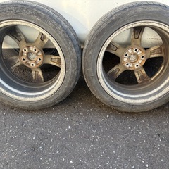 日産 フェアレディZ z34 純正ホイール　18インチ 8j 9j 114.3 5穴　エンケイ タイヤ付 z33 流用 s15 s14 s13 シルビア スカイラインの画像