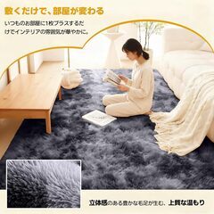 【新品】ラグマット カーペット ラグ シャギーラグ 絨毯 低反発 厚手 滑り止め付の画像