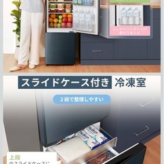 冷蔵庫 150L 自動霜取り 温度調節 省スペース の画像