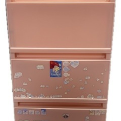 5段衣装ケース／チェスト収納 ピンク系の画像