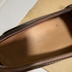 マドラス　ブラウン編み込みレザーモカシンの画像