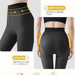 【新品】 タイツ 裏起毛タイツ 透け感 レディース フェイクタイツ ストッキング 黒の画像