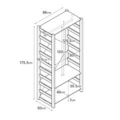 無印良品　パイン材ユニットシェルフ　
ワードローブの画像