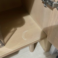 北欧・韓国風 ラタンウッドスリムキャビネット 籐編み込みの画像