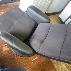 パーソナルチェア(Dメッシュ BK) オートマンつき付きの画像