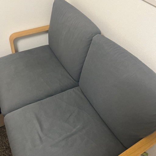 ★10/20まで★目立った傷なし★無印良品のリビングでもダイニングでもつかえるソファチェア・オーク材