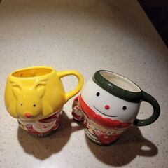 クリスマス、サンタクロース等デザートカップ6個の画像