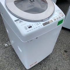 NO B650🌈福岡市内配送設置無料✨🌈ES-TX9A-N 縦型洗濯乾燥機 ゴールド系 [洗濯9.0kg /乾燥4.5kg /ヒーター乾燥(排気タイプ) /上開き]  2019年式の画像