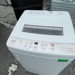 NO B646🌈福岡市内配送設置無料✨🌈全自動洗濯機 Sシリーズ ホワイト AQW-S60J-W [洗濯6.0kg /乾燥機能無 /上開き] 2021ねん年の画像