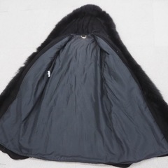★フード付きロングコート★ ★FOX染め＆レアデザイン★MADE IN ITALY★素敵★本毛皮★の画像