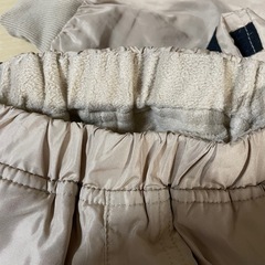 ベージュ ナイロンパンツ　裏起毛　120 しまむら　西松屋の画像