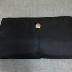 ネイビー ナイロン エコバッグ 折りたたみ式の画像