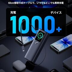 【新品】モバイルバッテリー 165W ノートパソコン急速充電 25000mAh大容量の画像
