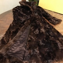 ★ミンク&ラムコラボリアルファーロングコート★本毛皮★お洒落で暖か軽いのも魅力★の画像