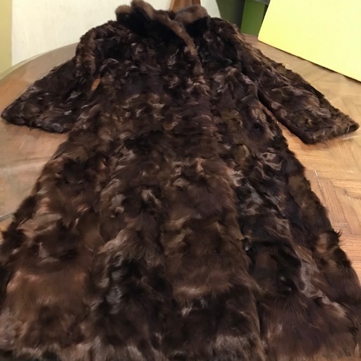 ★ミンク&ラムコラボリアルファーロングコート★本毛皮★お洒落で暖か軽いのも魅力★