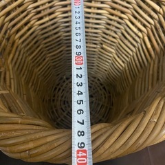 鉢カバー　木製カゴ　２点セットの画像