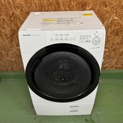 6東京 249 送料設置無料☆シャープドラム式洗濯機　7㌔乾燥機能付き の画像