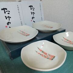 未使用　片岡鶴太郎　オリジナル　美濃焼　たけのこ　小皿　小鉢2個４枚セットの画像