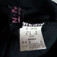 黒 ラビットファー付き ベロアキャミソール レース サイズ9ARの画像