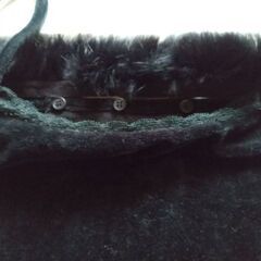 黒 ラビットファー付き ベロアキャミソール レース サイズ9ARの画像