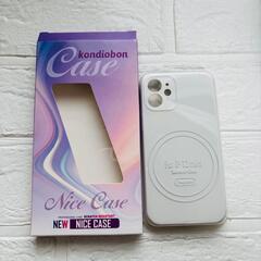 kondio bon iPhone 12 mini シリコンケース ホワイトの画像
