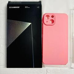 iPhone 13 用 ケース ガラスフィルム付属 指紋防止 レンズ保護 ピンクの画像