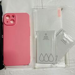 iPhone 13 用 ケース ガラスフィルム付属 指紋防止 レンズ保護 ピンクの画像
