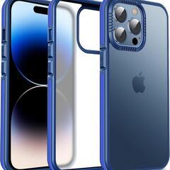 iPhone14promaxケース マット感 耐衝撃半透明 画面保護 レンズ保護の画像