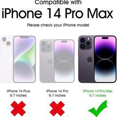 iPhone14promaxケース マット感 耐衝撃半透明 画面保護 レンズ保護の画像