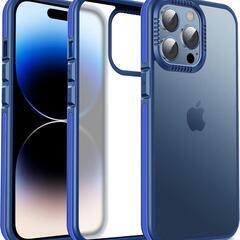 iPhone14promaxケース マット感 耐衝撃半透明 画面保護 レンズ保護の画像
