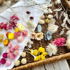 レジン、キャンドル作家様、ちょっと何かしら作って見たい方、クリスマス　リース　ドライフラワー　プリザーブドフラワーの画像