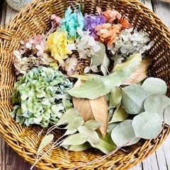 レジン、キャンドル作家様、ちょっと何かしら作って見たい方、クリスマス　リース　ドライフラワー　プリザーブドフラワーの画像